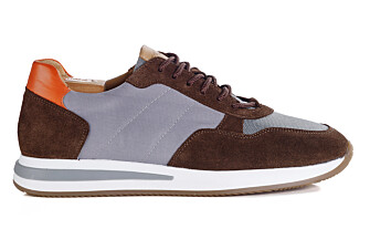 Sneakers homme - Velours Chocolat et Gris - NIRRANDA II