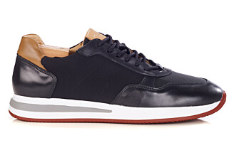 Sneaker homme en cuir noir et mesh au profil sport - NIRRANDA II