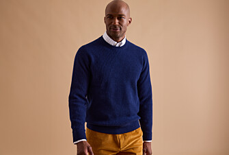 Pull laine Col rond homme Navy - COLTAN