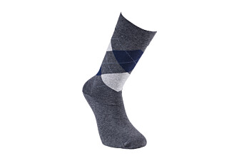 Chaussettes épaisses coton motif à losanges Gris Anthracite et Bleu