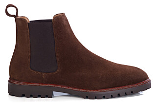 Chelsea boot homme en velours chocolat - WALTERSTON GOMME