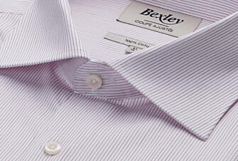 Chemise homme à rayures Blanc et Rouge - SANTINO