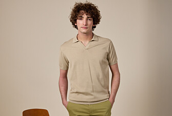 Polo habillé tricot homme sans boutons Ficelle - BRAVEN