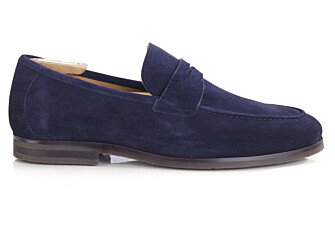 Mocassin homme Velours Marine - Semelle Gomme - DERVIO II GOMME
