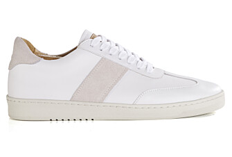 Sneakers cuir homme - Blanc et Velours Ecru - NANGKITA