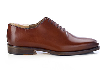 Richelieu homme Cognac Patiné  - semelle cuir avec patin - CARNEGIE PATIN