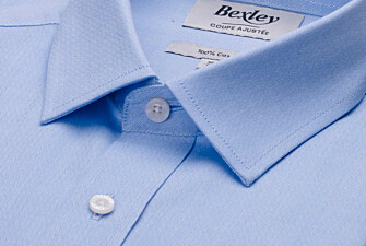 Chemise homme unie en twill bleu - FROMOND