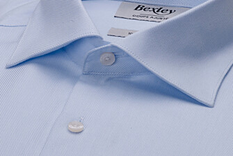 Chemise homme bleu clair en twill - TOMMASO CLASSIC