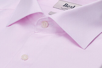 Chemise homme rose pâle en popeline - TOMMASSO CLASSIC