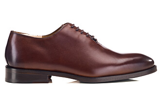Richelieu homme en cuir patiné chocolat - BARTER PATIN
