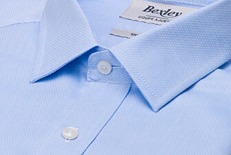 Chemise homme unie bleu ciel en popeline - JAUREL