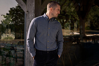 Chemise homme flanelle à carreaux navy et blancs - RODSAY