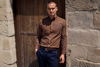 Chemise homme flanelle à carreaux chocolat et navy - COLTON