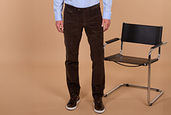 Pantalon chino homme chocolat foncé en velours milleraies - NOLAS