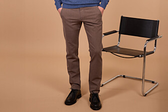 Pantalon chino homme à chevrons marron - KENYON