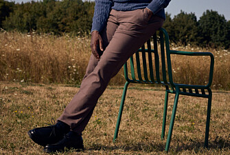 Pantalon chino homme à chevrons marron - KENYON