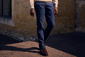 Pantalon chino homme à chevrons navy - JORDEN II