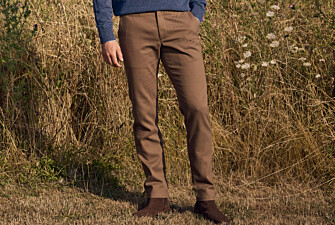 Pantalon chino homme camel en flanelle de laine - KYVERS