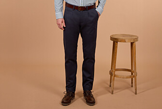 Pantalon chino homme marine à pince en twill - KAYNAN
