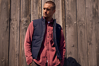 Doudoune homme sans manche en toile navy - HILMAR TOILE
