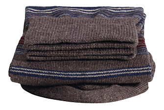 Chaussettes homme à fines rayures chocolat chiné