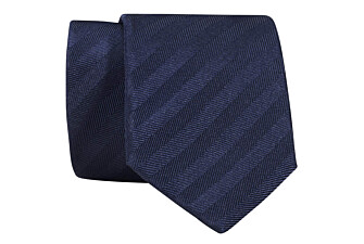 Cravate homme marine en soie à chevrons