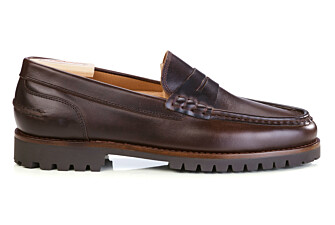 Mocassin homme en cuir pull-up chocolat - BROOKER