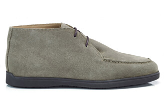 Bottine homme casual en velours kaki traité hydrofuge - ALTOONA