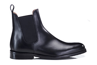 Chelsea boot homme en cuir noir - FLAGER CLASSIC GOMME