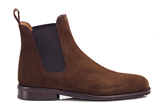 Chelsea boot homme en velours chocolat - FLAGER CLASSIC GOMME