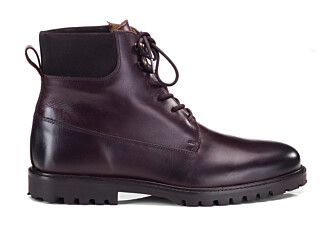 Boot homme montante lacée en cuir chocolat - KEYSTONE II GOMME