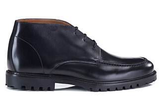 Boot homme derby 3 œillets en cuir noir - HUDFORD GOMME