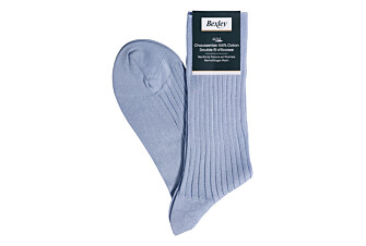 Chaussettes ville homme fil d’Écosse Bleu Clair