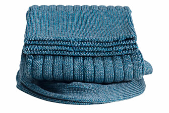 Chaussettes fil d'Écosse vert chiné et bleu azur à côtes plates