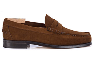 Mocassin homme havane en velours - style british - YALE