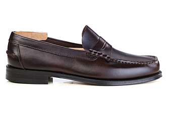 Mocassin penny loafer homme en cuir brun - YALE