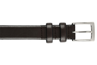 Ceinture costume homme en cuir Châtaigne   - RAMSGATE SILVER