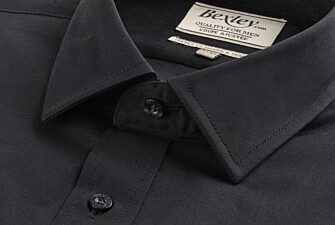Chemise noire coton popeline - Col français - LOUIS