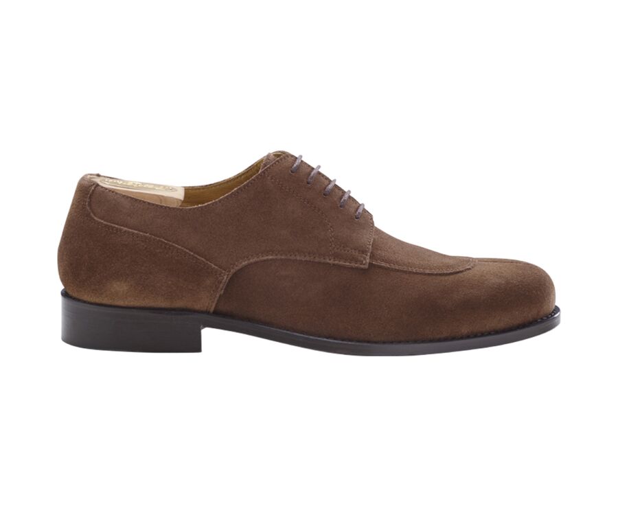 Derbies homme Velours havane semelle cuir - PADDINGTON