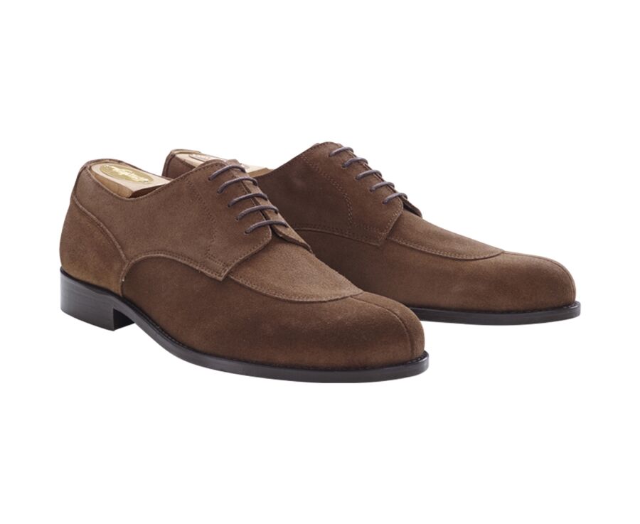 Derbies homme Velours havane semelle cuir - PADDINGTON