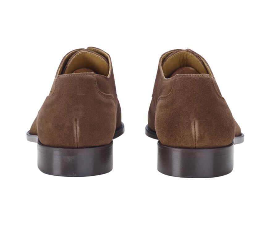 Derbies homme Velours havane semelle cuir - PADDINGTON