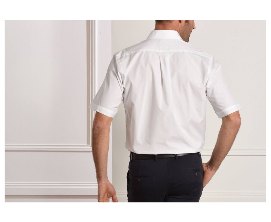 Chemise blanche en coton - Poche poitrine - ALBERT MC
