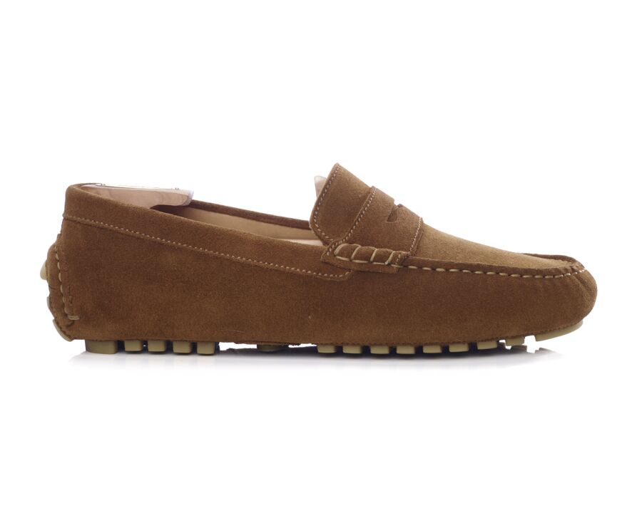 Mocassin été homme Velours Caramel - FERGUSON