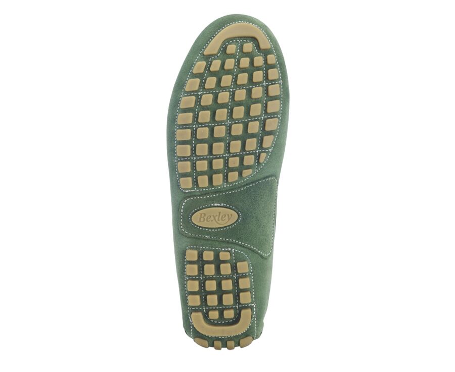 Mocassin été homme Velours Vert - FERGUSON