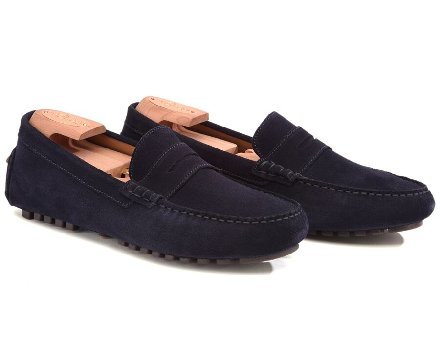 Mocassin été homme cuir Velours Marine - FERGUSON