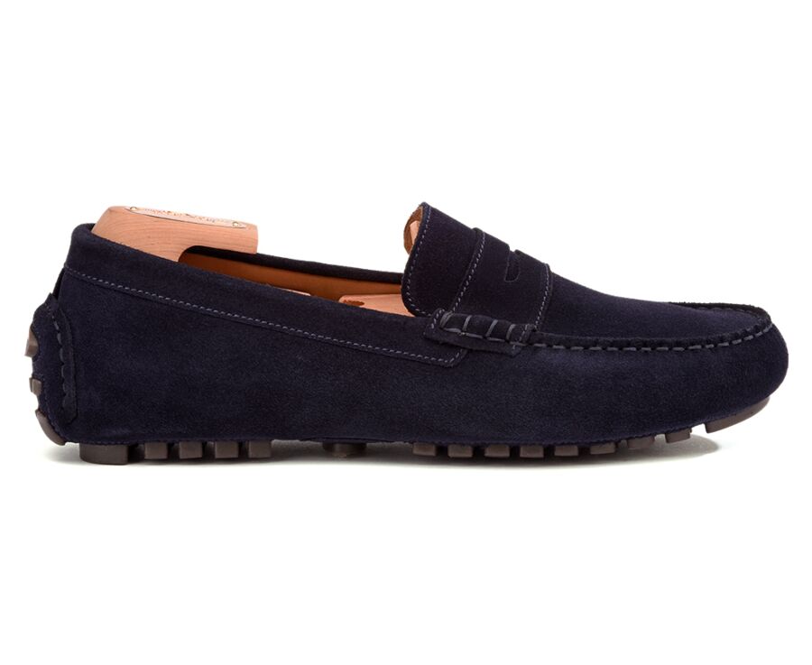 Mocassin été homme cuir Velours Marine - FERGUSON