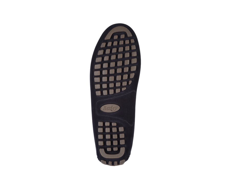 Mocassin été homme cuir Velours Marine - FERGUSON