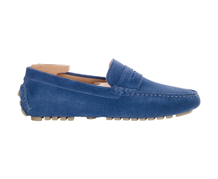 Mocassin été homme Velours Bleu Indigo - FERGUSON