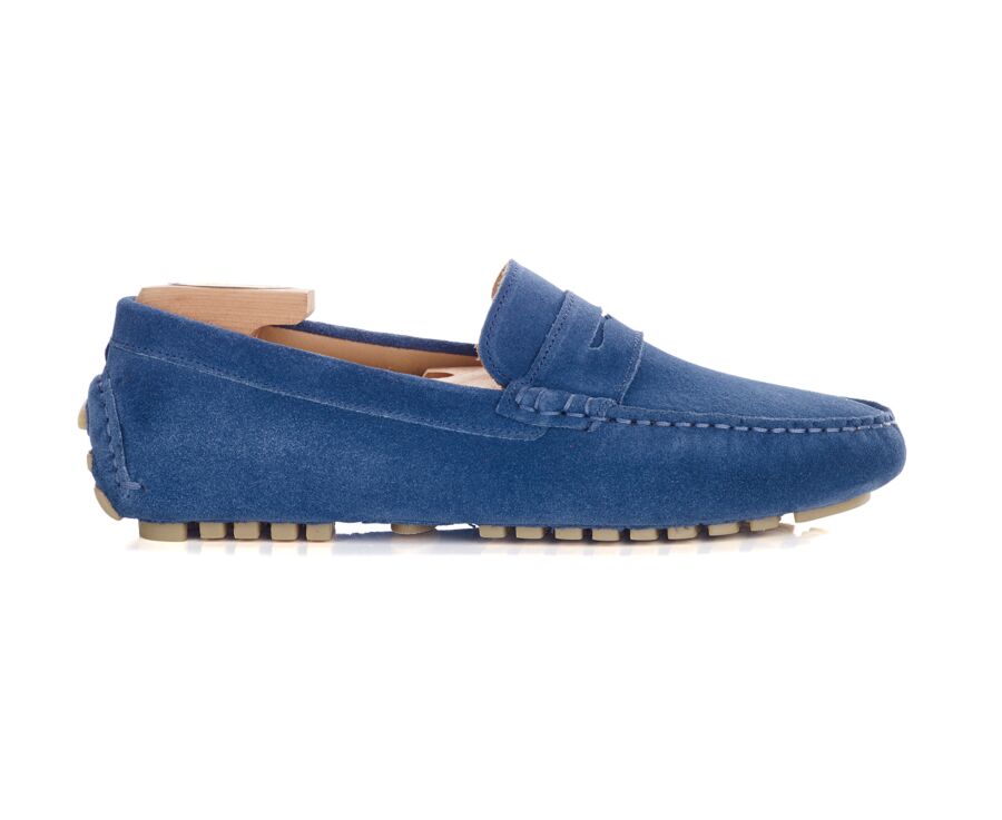 Mocassin été homme Velours Bleu Indigo - FERGUSON