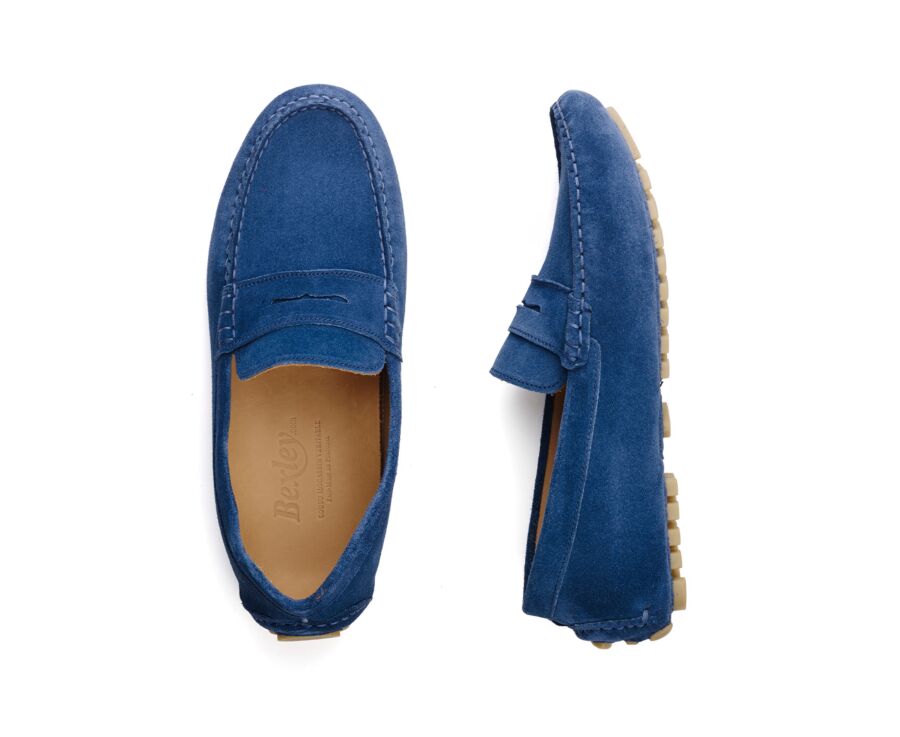 Mocassin été homme Velours Bleu Indigo - FERGUSON